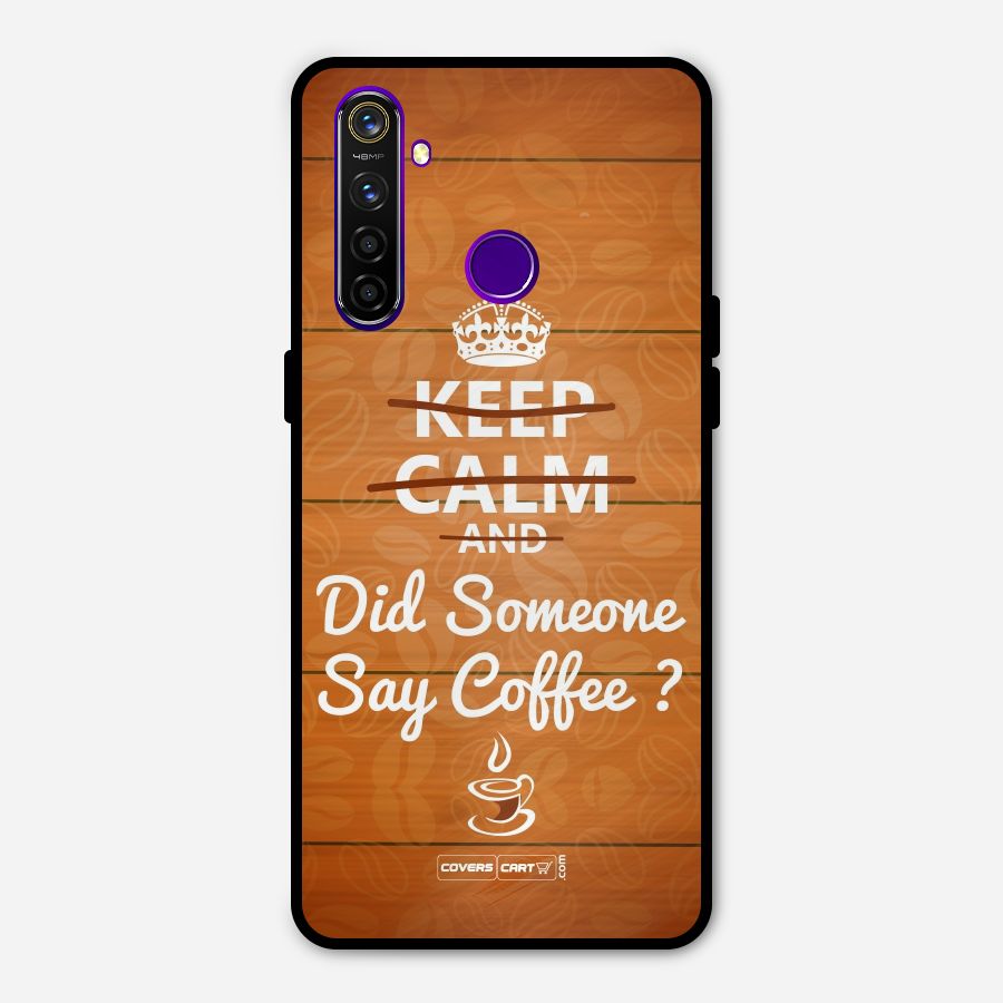 Coffee Ardour Metal Back Case for Realme 5 Pro