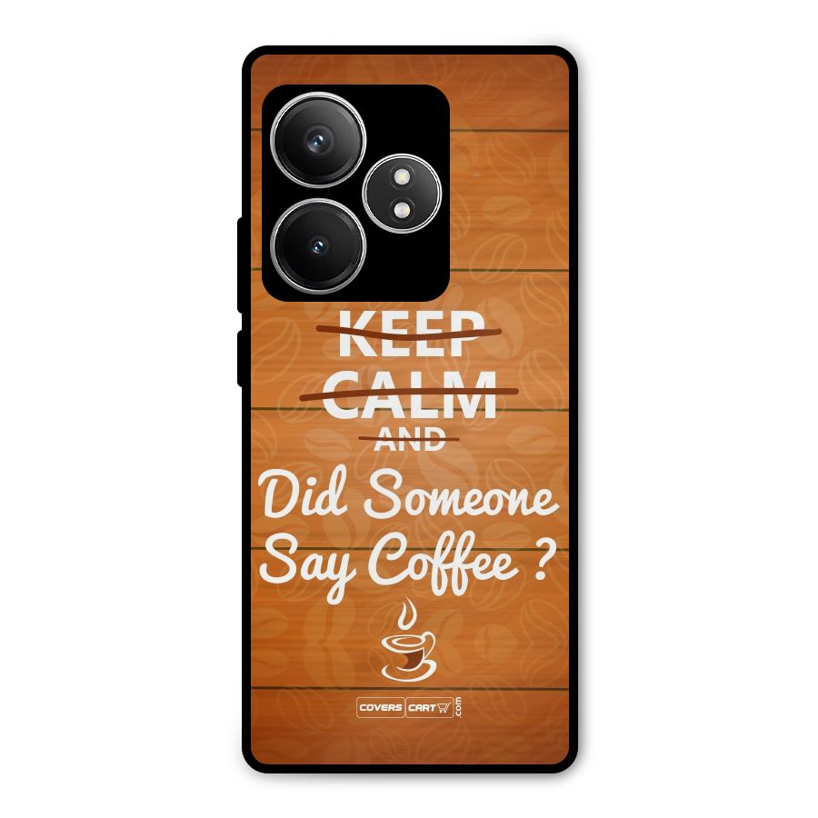 Coffee Ardour Metal Back Case for Realme GT 6T