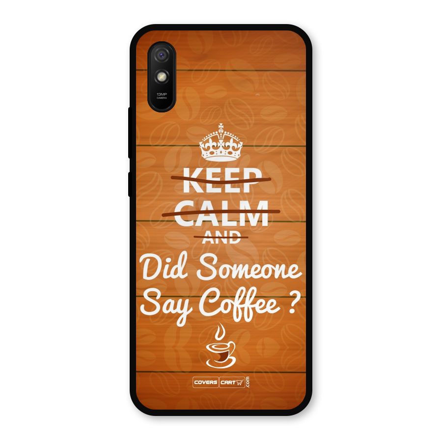 Coffee Ardour Metal Back Case for Redmi 9i