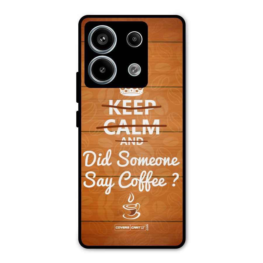 Coffee Ardour Metal Back Case for Redmi Note 13 Pro 5G
