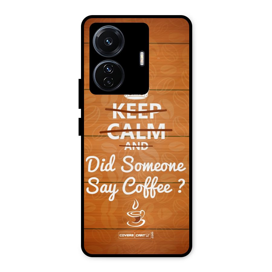 Coffee Ardour Metal Back Case for Vivo T1 Pro