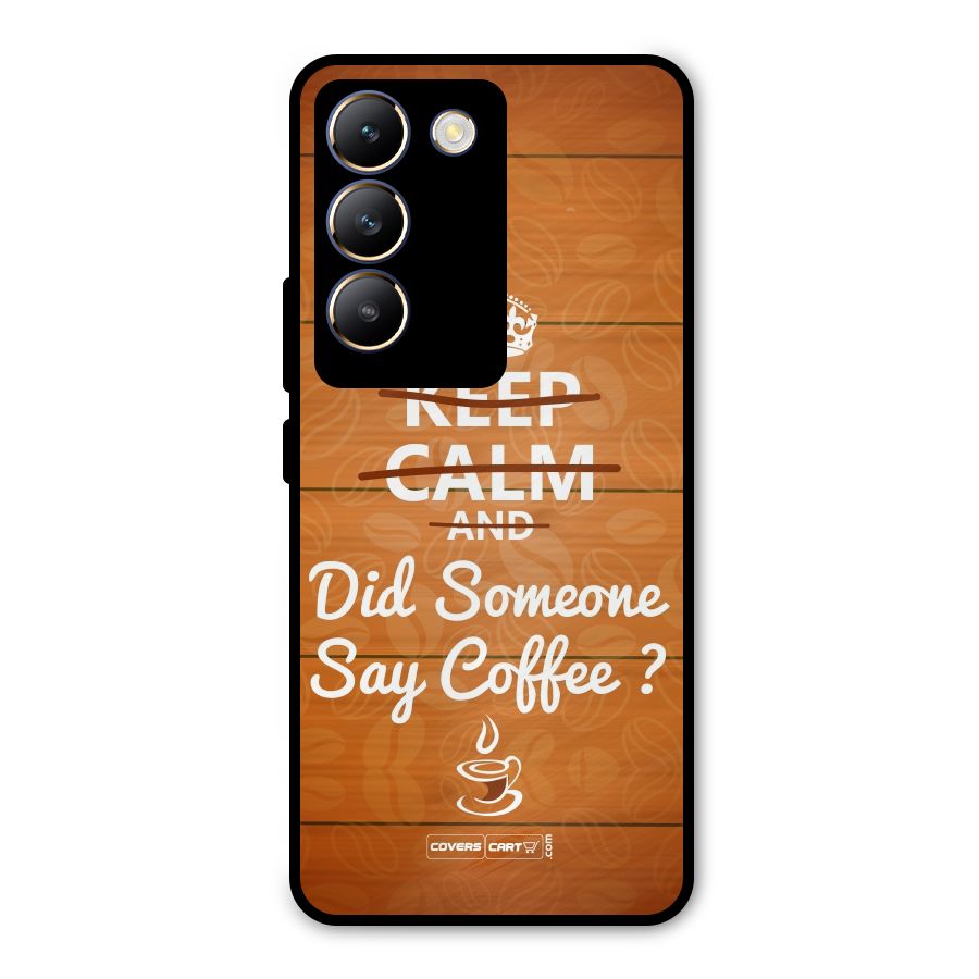 Coffee Ardour Metal Back Case for Vivo T3 5G