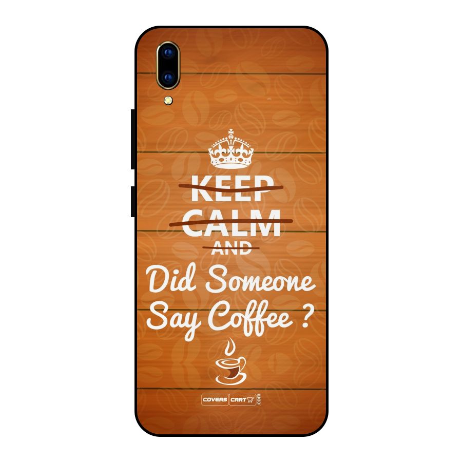 Coffee Ardour Metal Back Case for Vivo V11 Pro