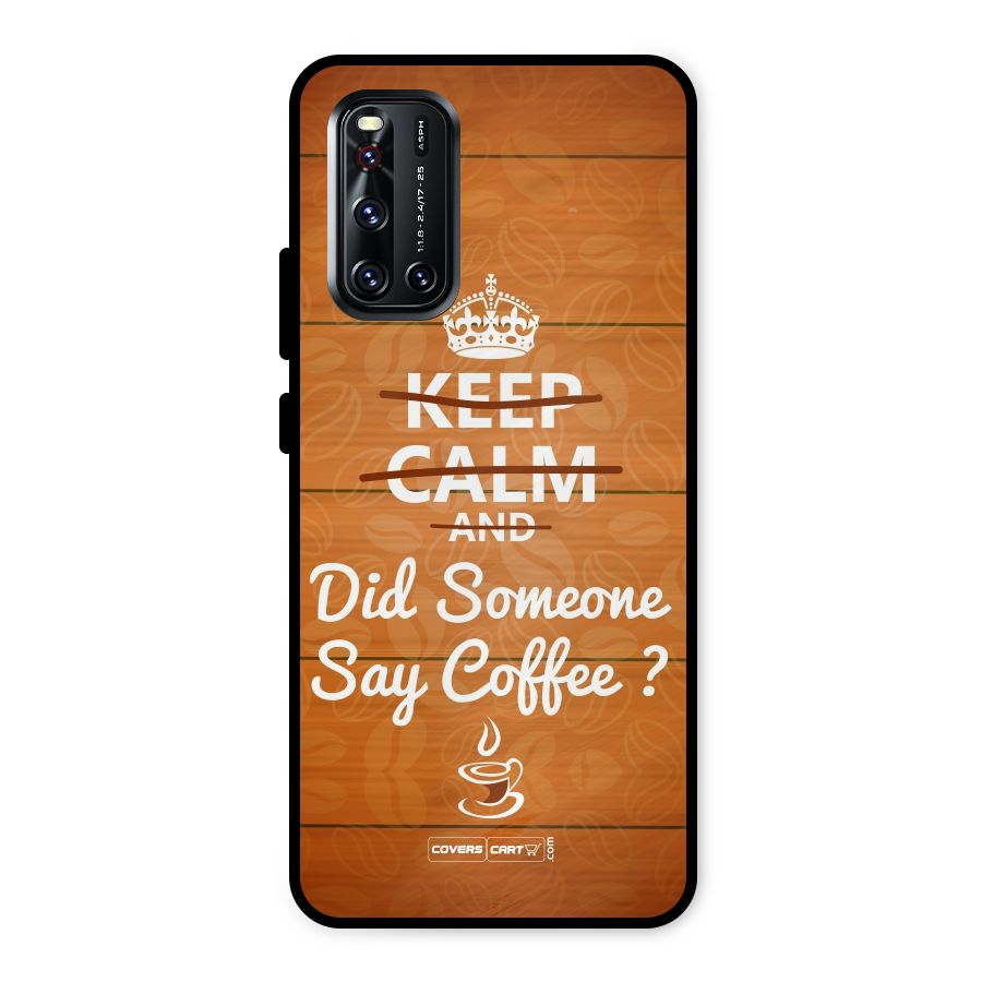 Coffee Ardour Metal Back Case for Vivo V19