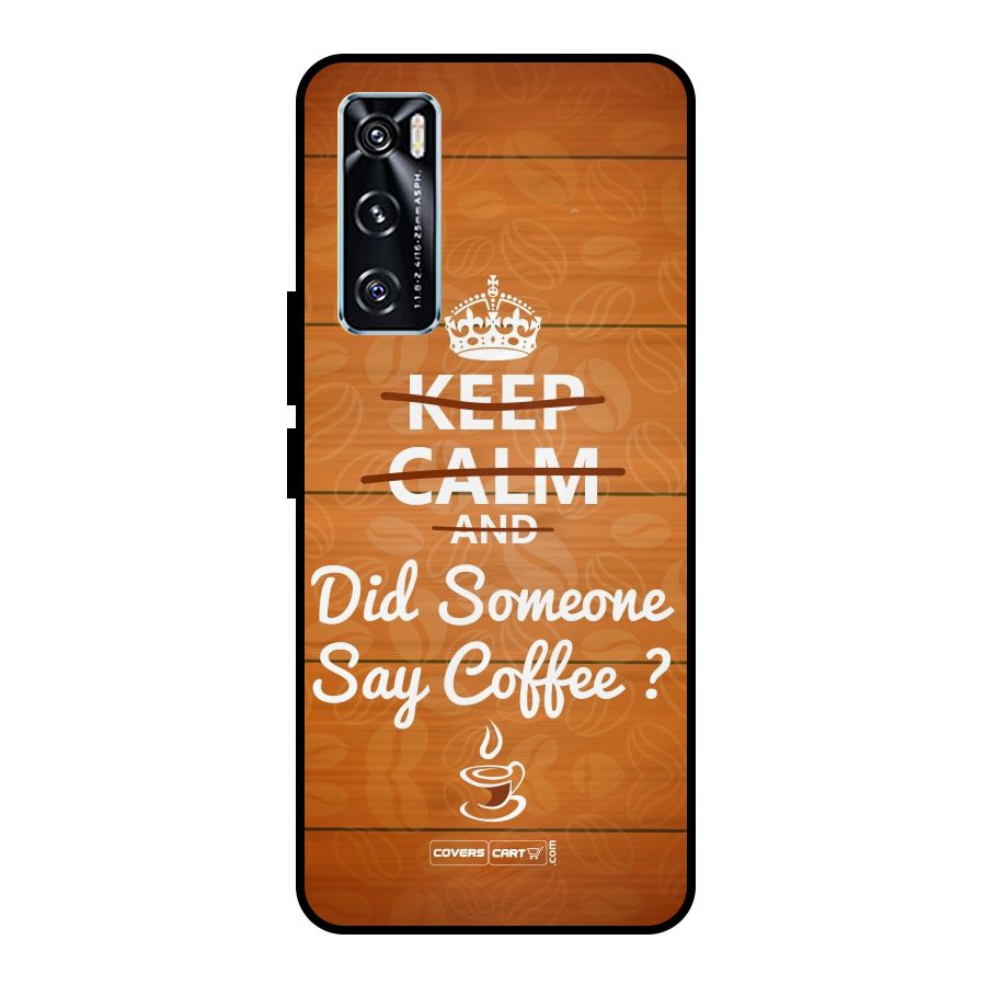 Coffee Ardour Metal Back Case for Vivo V20 SE