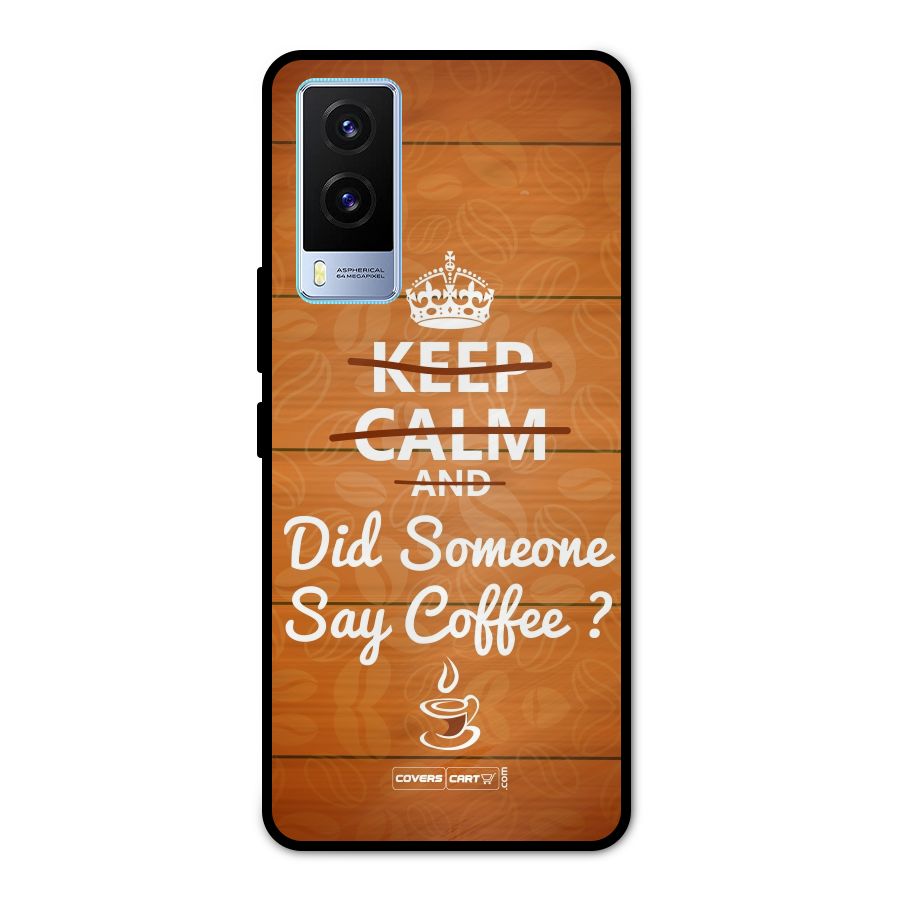 Coffee Ardour Metal Back Case for Vivo V21e 5G