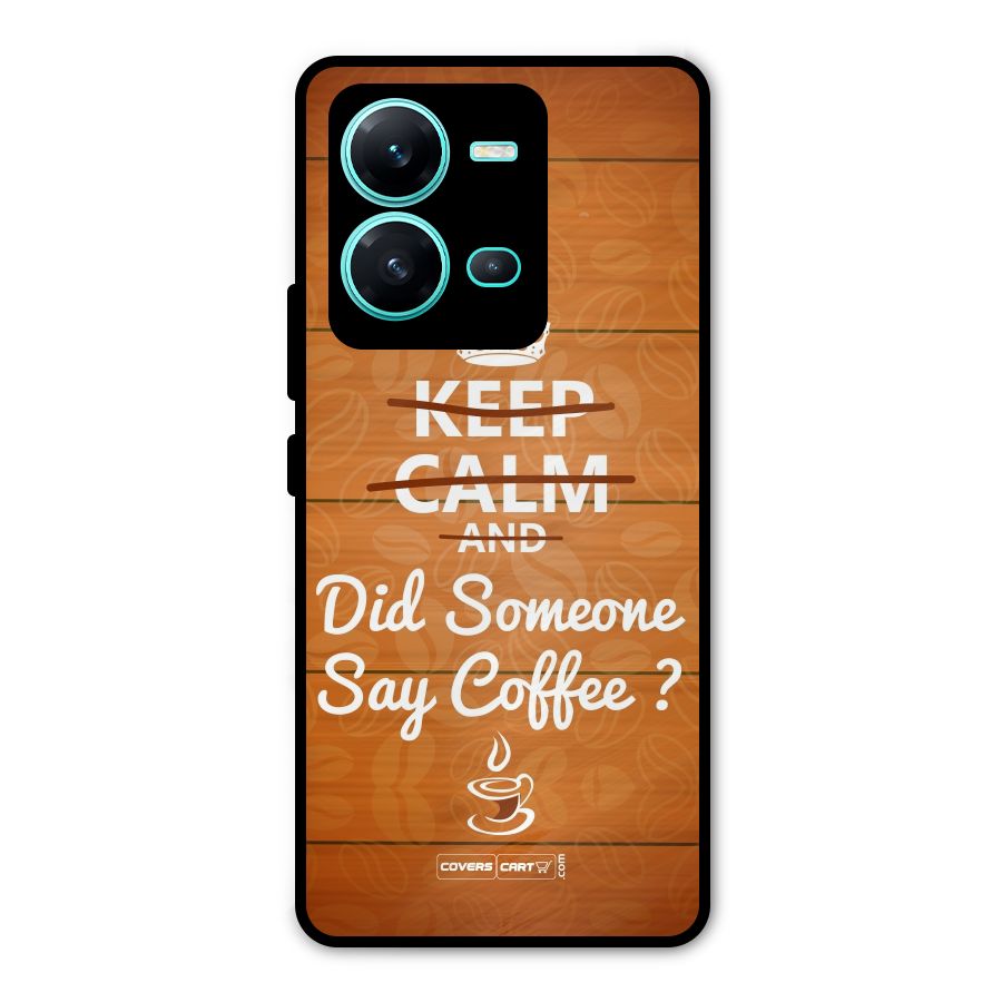 Coffee Ardour Metal Back Case for Vivo V25