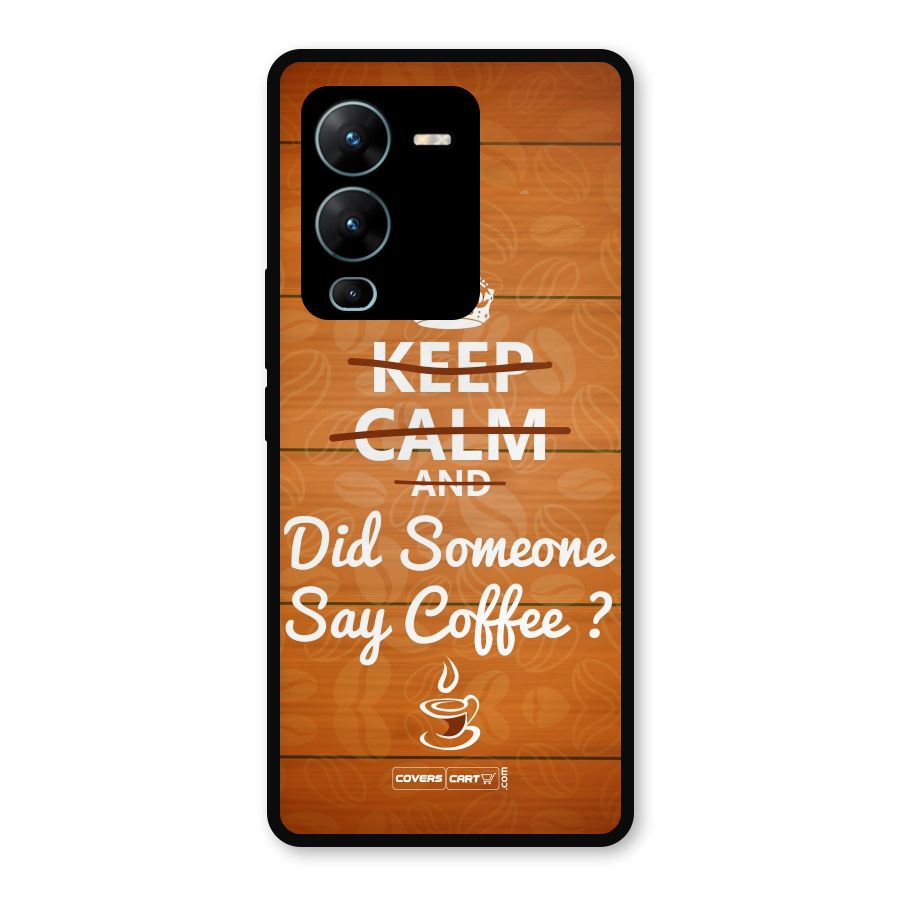 Coffee Ardour Metal Back Case for Vivo V25 Pro