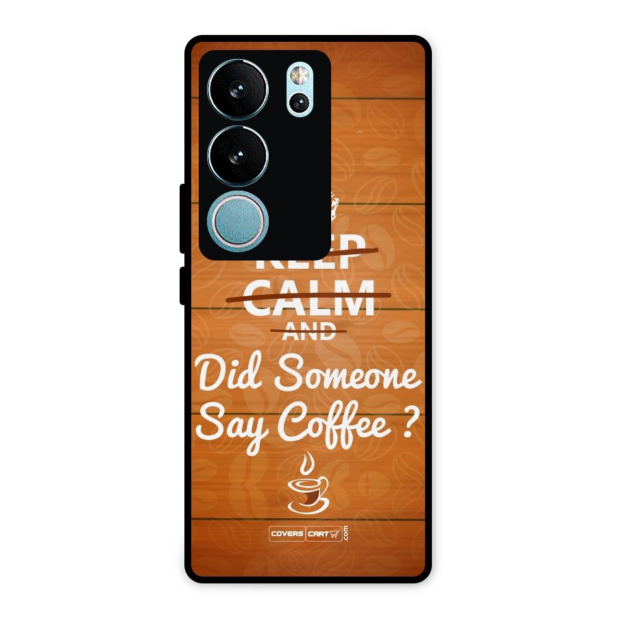 Coffee Ardour Metal Back Case for Vivo V29