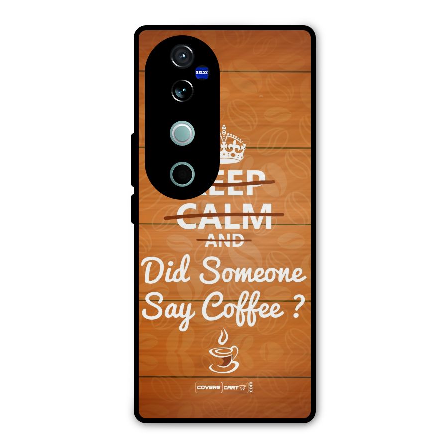 Coffee Ardour Metal Back Case for Vivo V40