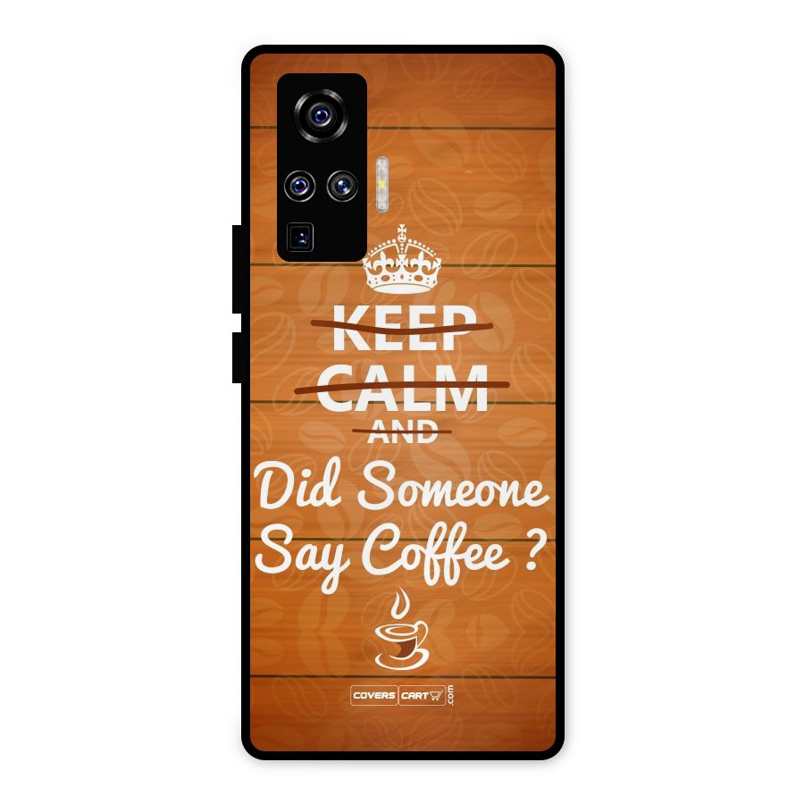 Coffee Ardour Metal Back Case for Vivo X50 Pro