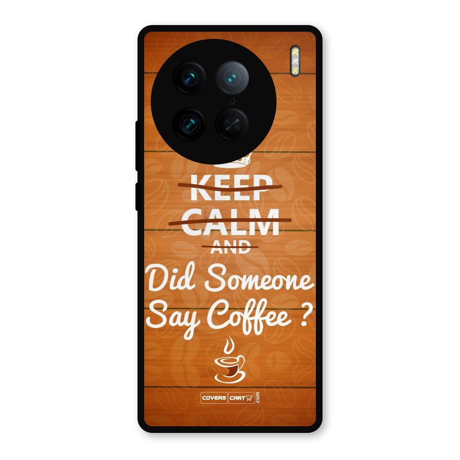 Coffee Ardour Metal Back Case for Vivo X90 Pro