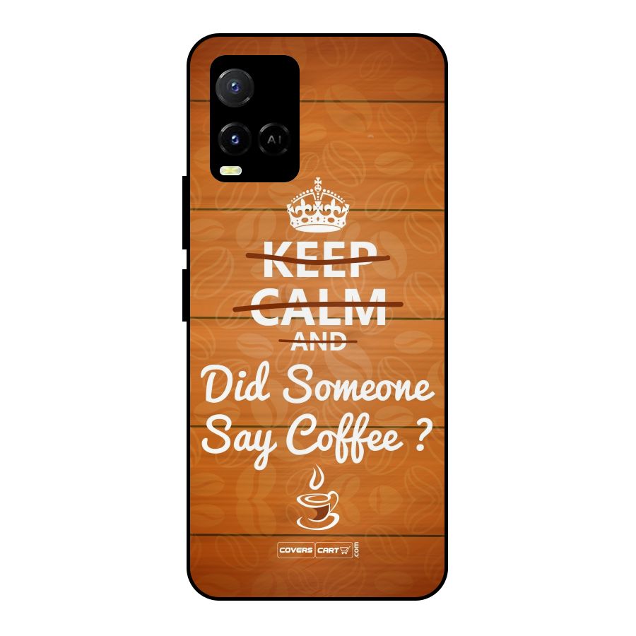 Coffee Ardour Metal Back Case for Vivo Y21