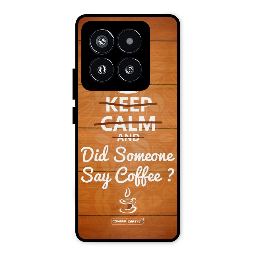 Coffee Ardour Metal Back Case for Xiaomi 14 Pro