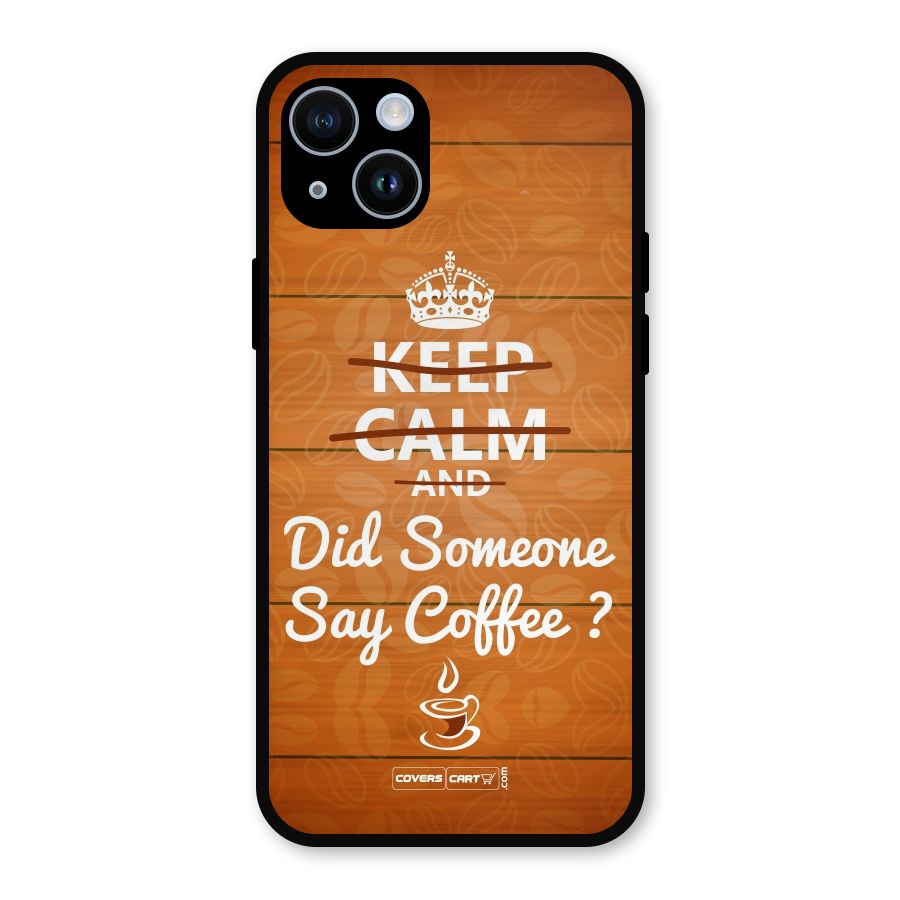 Coffee Ardour Metal Back Case for iPhone 14