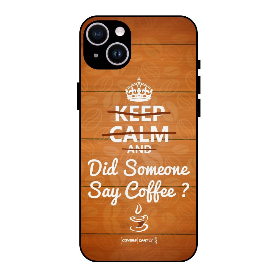 Coffee Ardour Metal Back Case for iPhone 14 Plus
