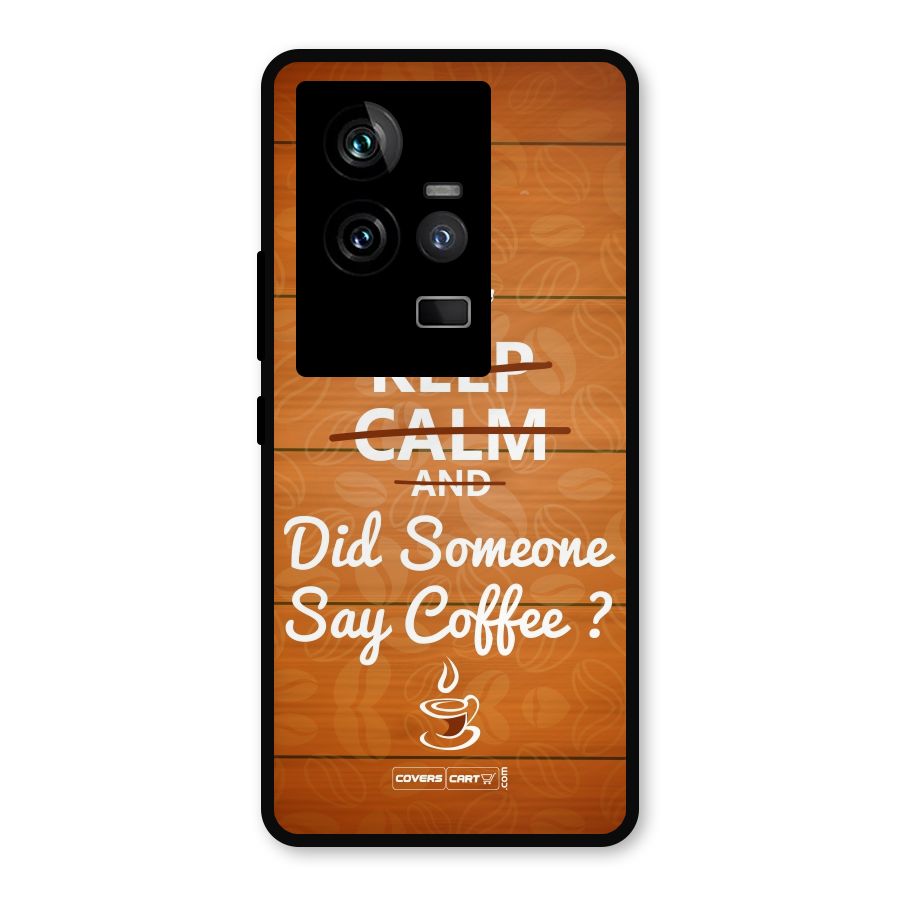 Coffee Ardour Metal Back Case for iQOO 11 5G