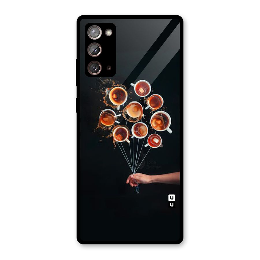 Coffee Balloon Glass Back Case for Galaxy Note 20