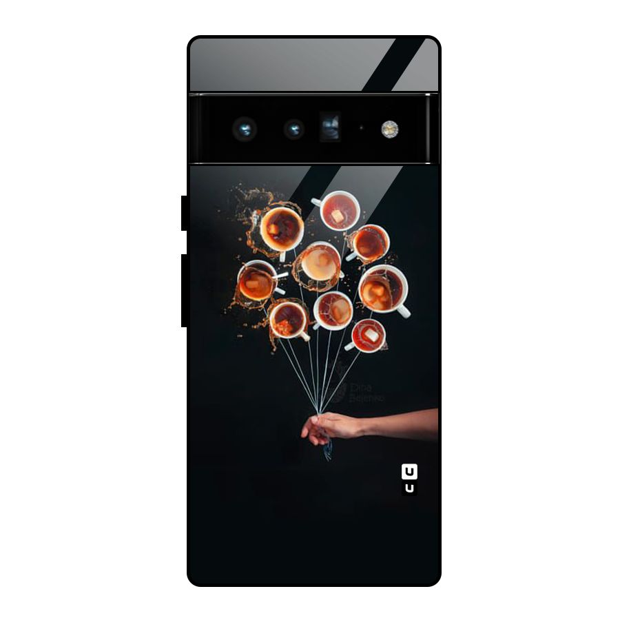 Coffee Balloon Glass Back Case for Google Pixel 6 Pro