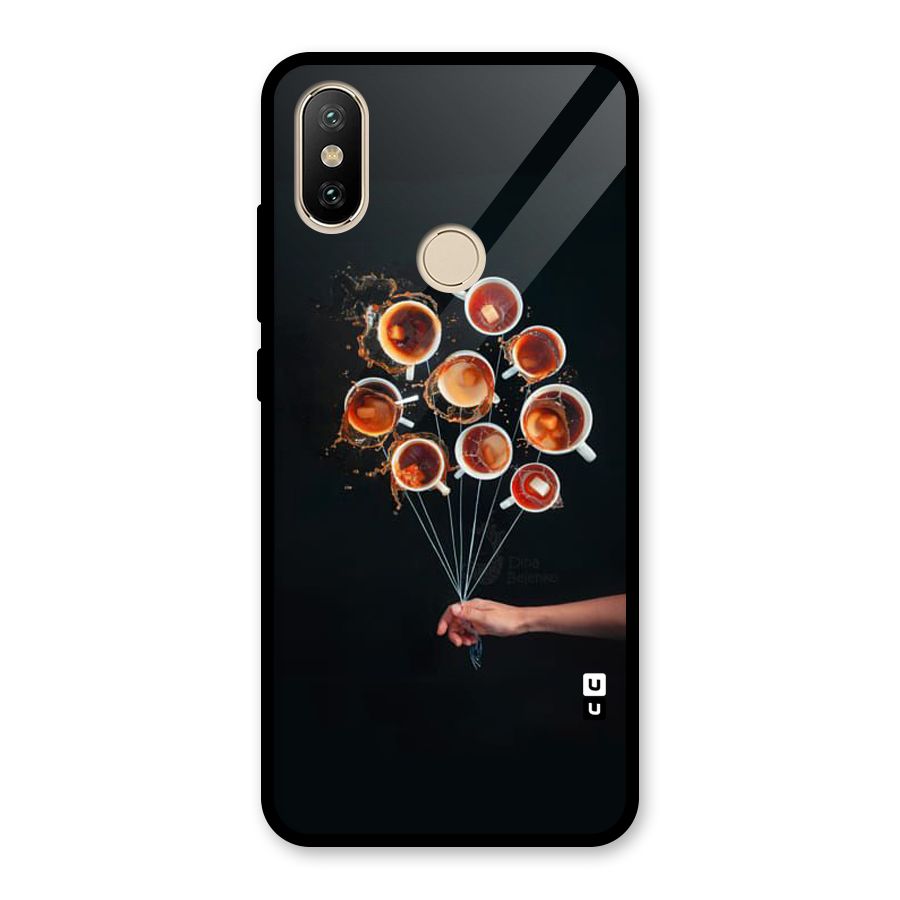 Coffee Balloon Glass Back Case for Redmi A2
