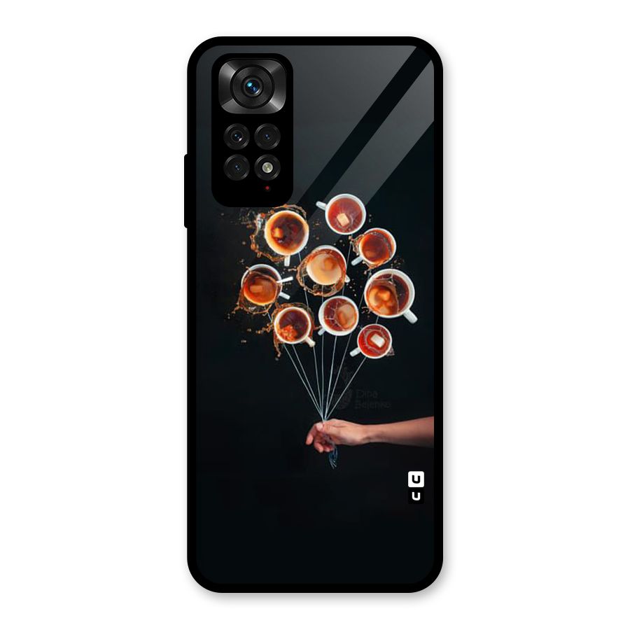Coffee Balloon Glass Back Case for Redmi Note 11S