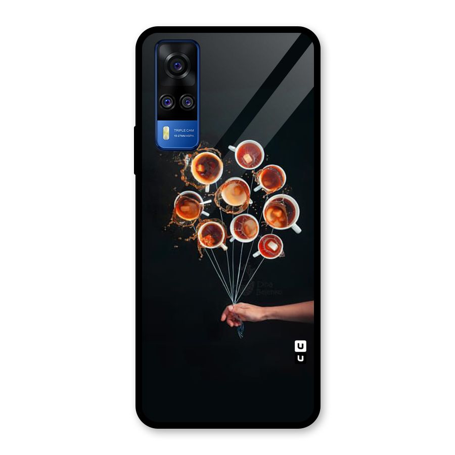 Coffee Balloon Glass Back Case for Vivo Y31