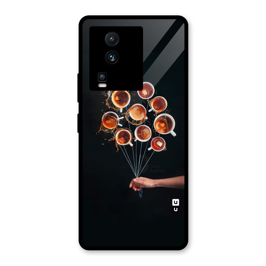 Coffee Balloon Glass Back Case for Vivo iQOO Neo 7
