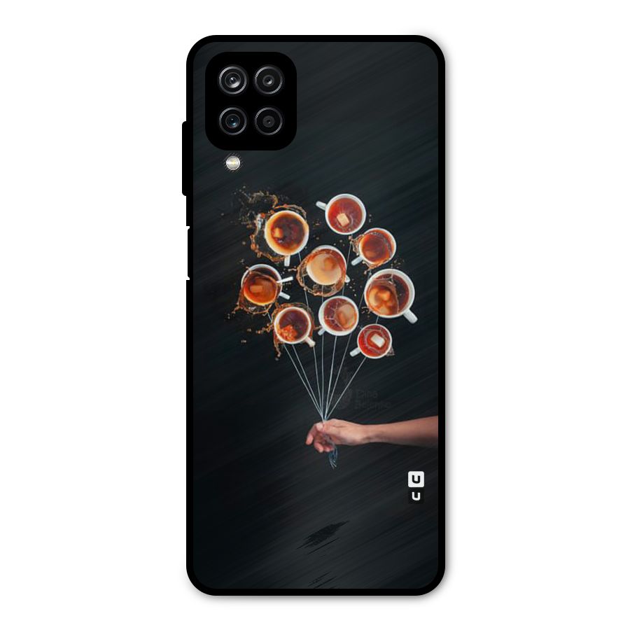 Coffee Balloon Metal Back Case for Galaxy A12