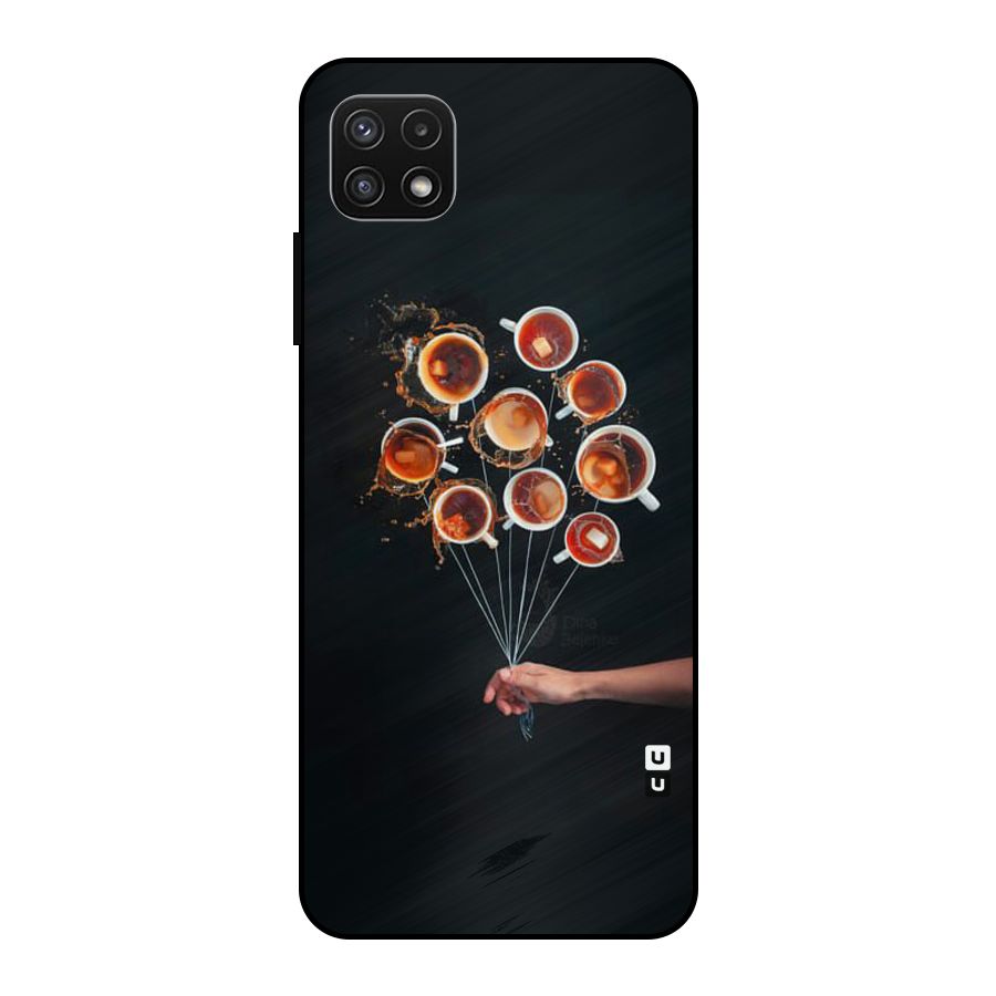 Coffee Balloon Metal Back Case for Galaxy A22 5G