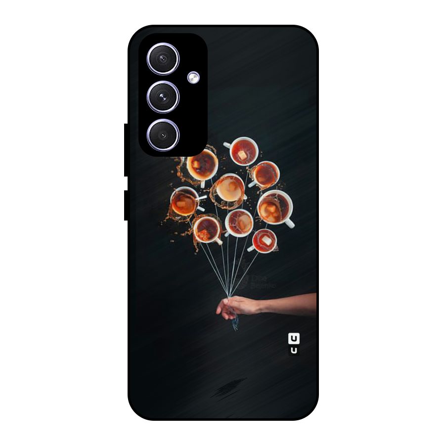 Coffee Balloon Metal Back Case for Galaxy A54