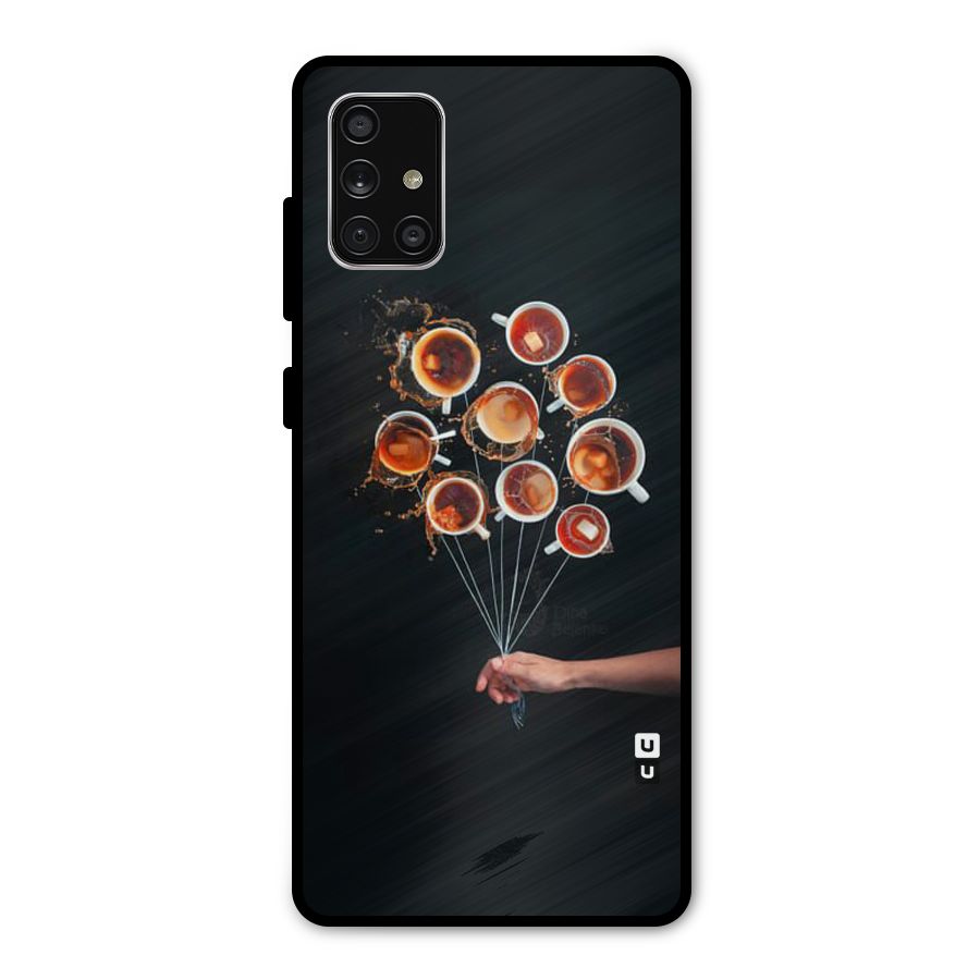 Coffee Balloon Metal Back Case for Galaxy A71