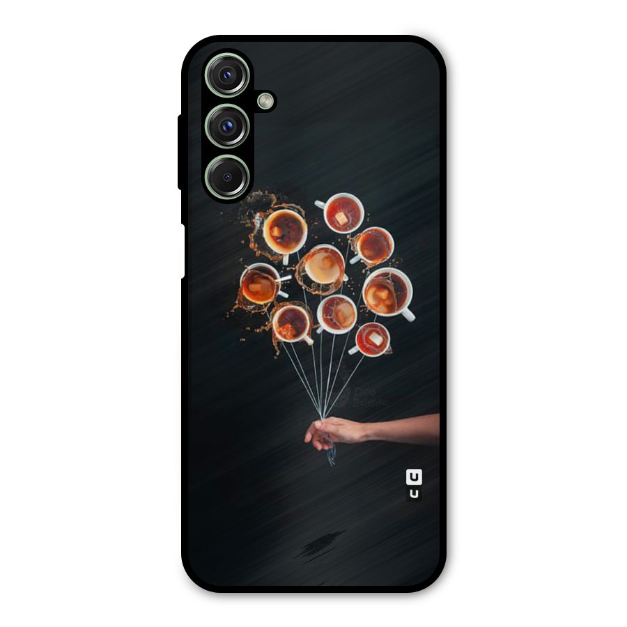 Coffee Balloon Metal Back Case for Galaxy F34