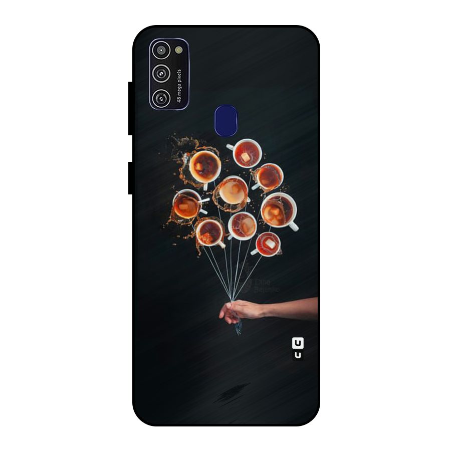 Coffee Balloon Metal Back Case for Galaxy M30s