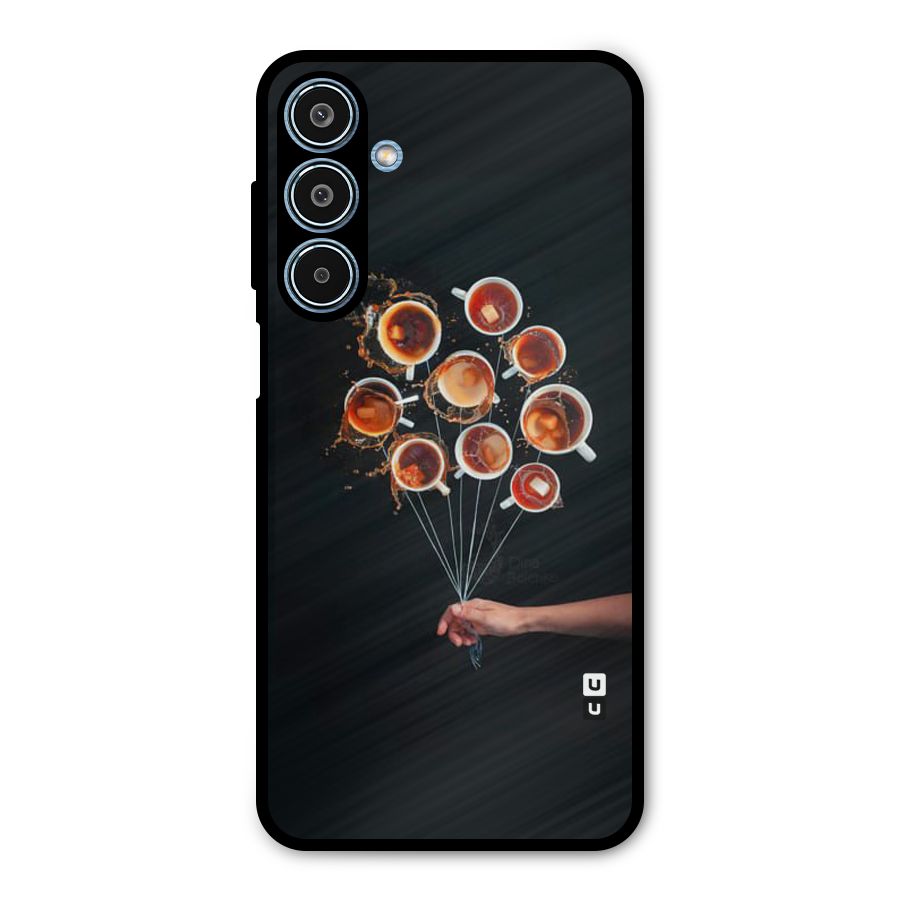 Coffee Balloon Metal Back Case for Galaxy M35