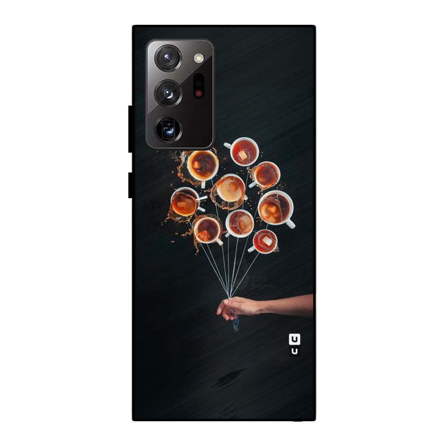 Coffee Balloon Metal Back Case for Galaxy Note 20 Ultra