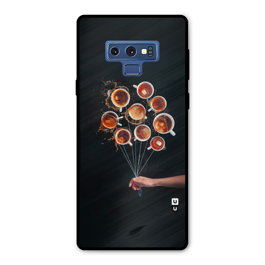 Coffee Balloon Metal Back Case for Galaxy Note 9