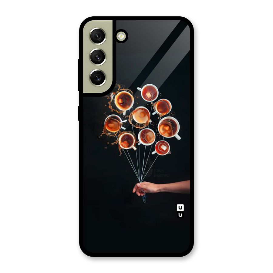 Coffee Balloon Metal Back Case for Galaxy S21 FE 5G (2023)