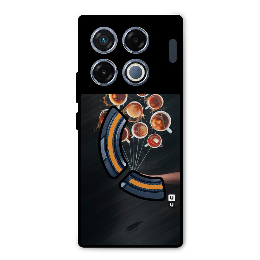 Coffee Balloon Metal Back Case for Infinix GT 20 Pro