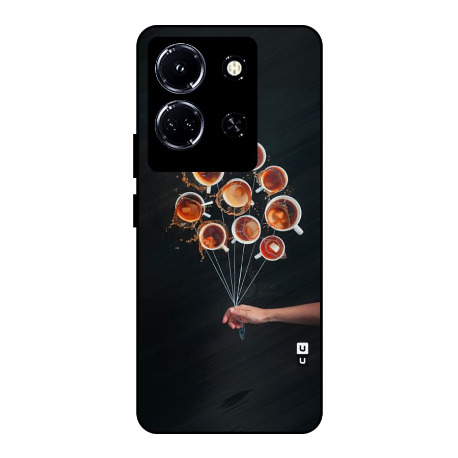 Coffee Balloon Metal Back Case for Infinix Note 30 5G