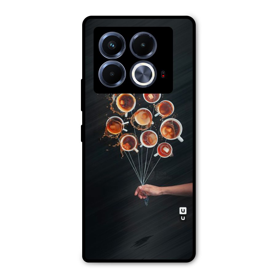 Coffee Balloon Metal Back Case for Infinix Note 40 5G