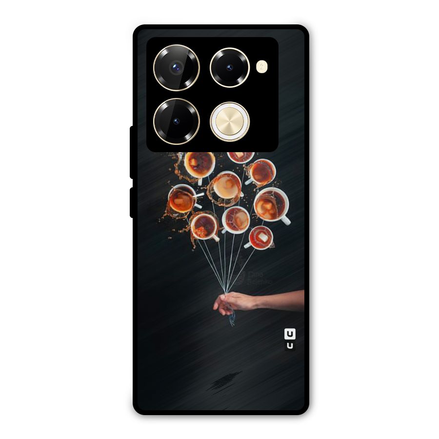 Coffee Balloon Metal Back Case for Infinix Note 40 Pro