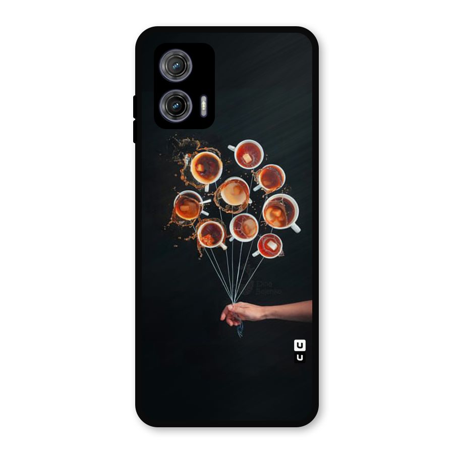 Coffee Balloon Metal Back Case for Moto G73