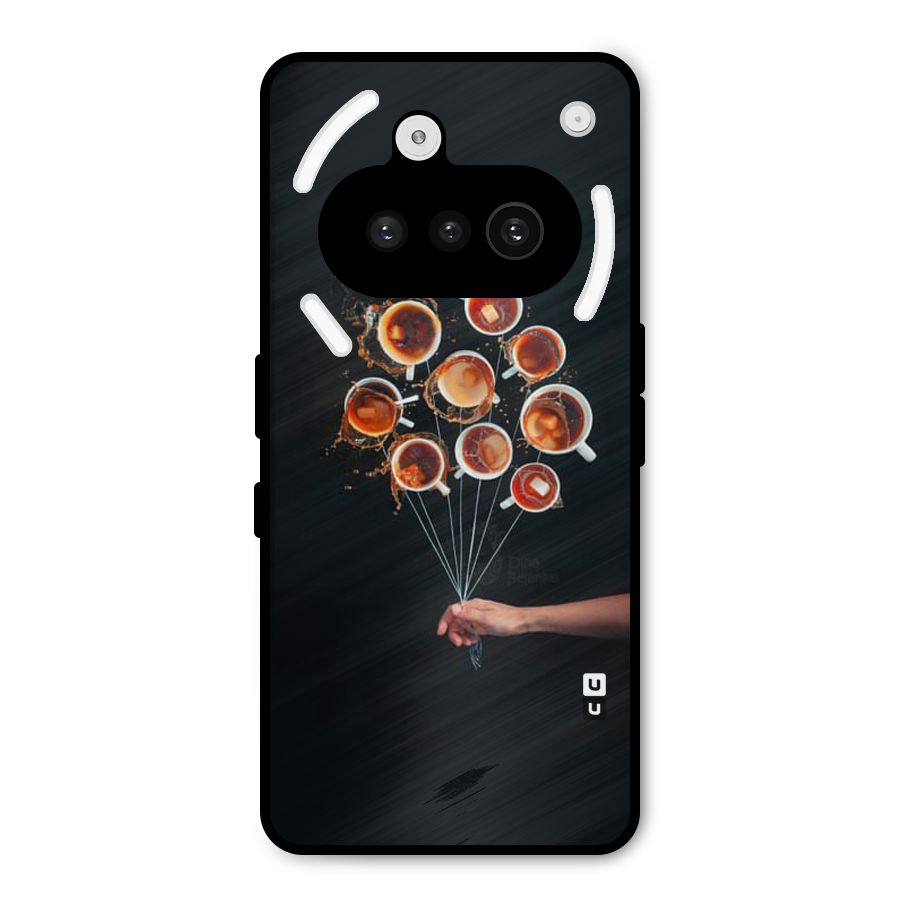 Coffee Balloon Metal Back Case for Nothing Phone 3a