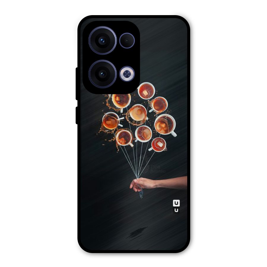 Coffee Balloon Metal Back Case for Oppo Reno13