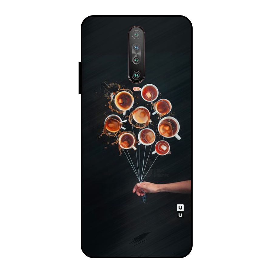 Coffee Balloon Metal Back Case for Poco X2