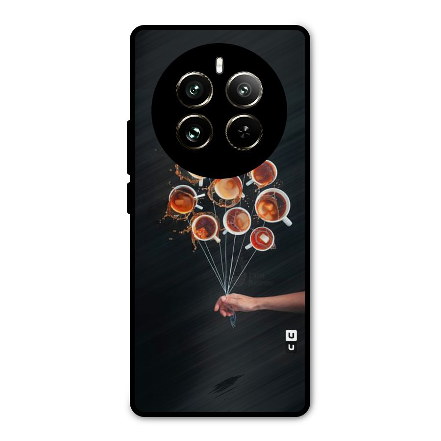 Coffee Balloon Metal Back Case for Realme 12 Pro