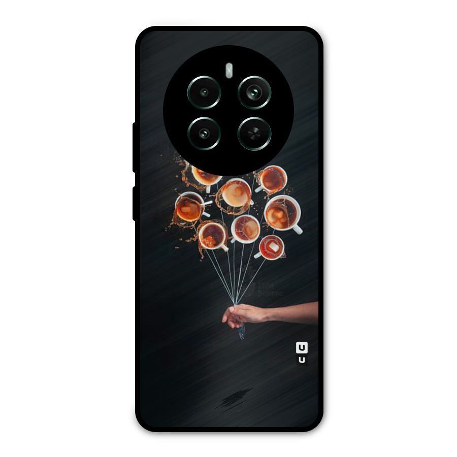 Coffee Balloon Metal Back Case for Realme 12 Pro Plus
