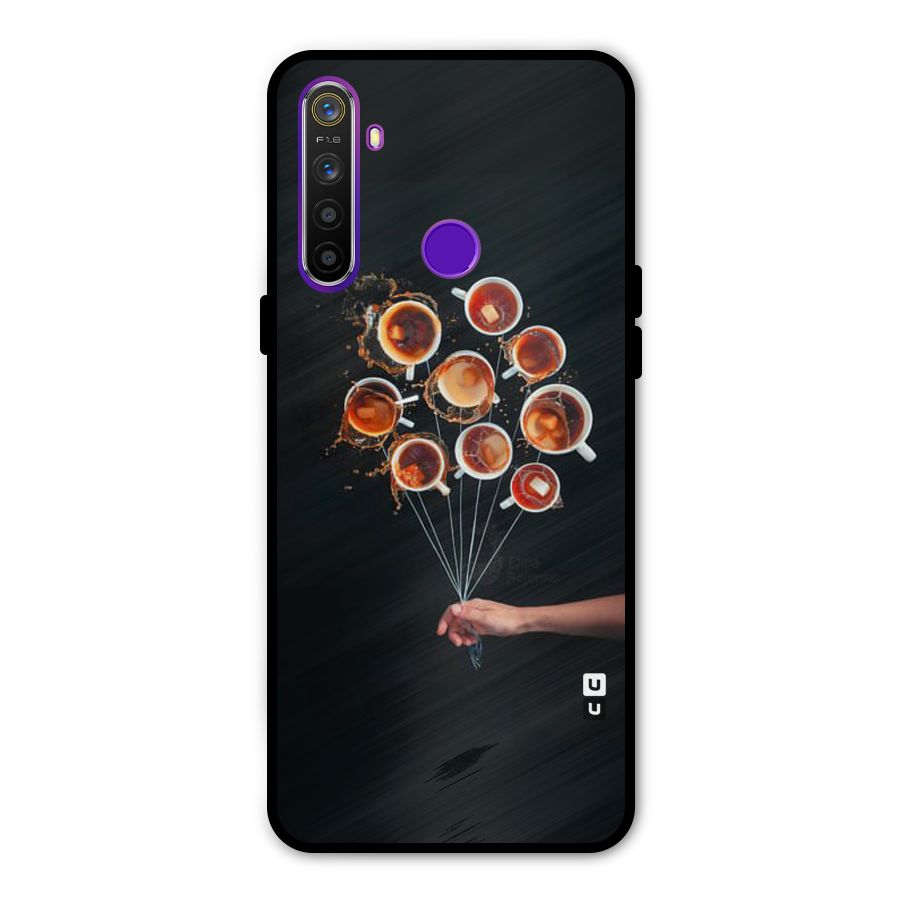Coffee Balloon Metal Back Case for Realme 5