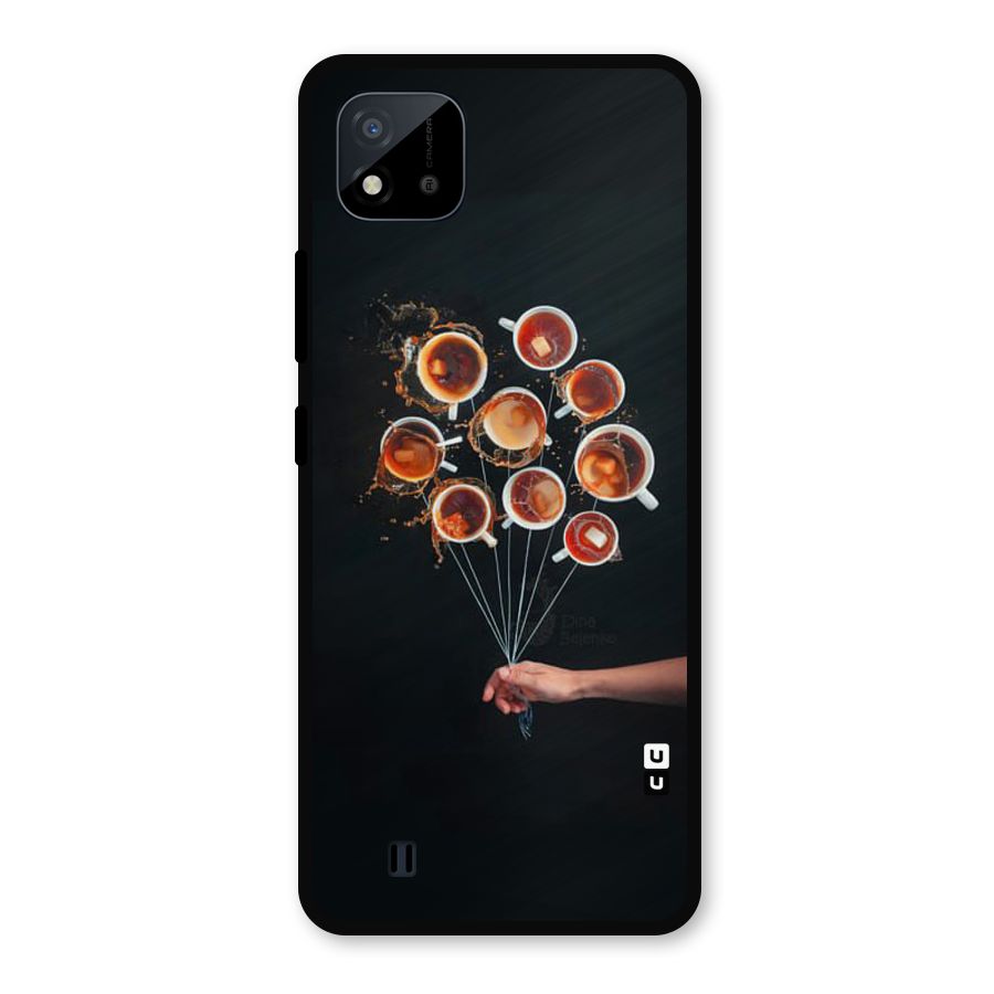 Coffee Balloon Metal Back Case for Realme C11 2021