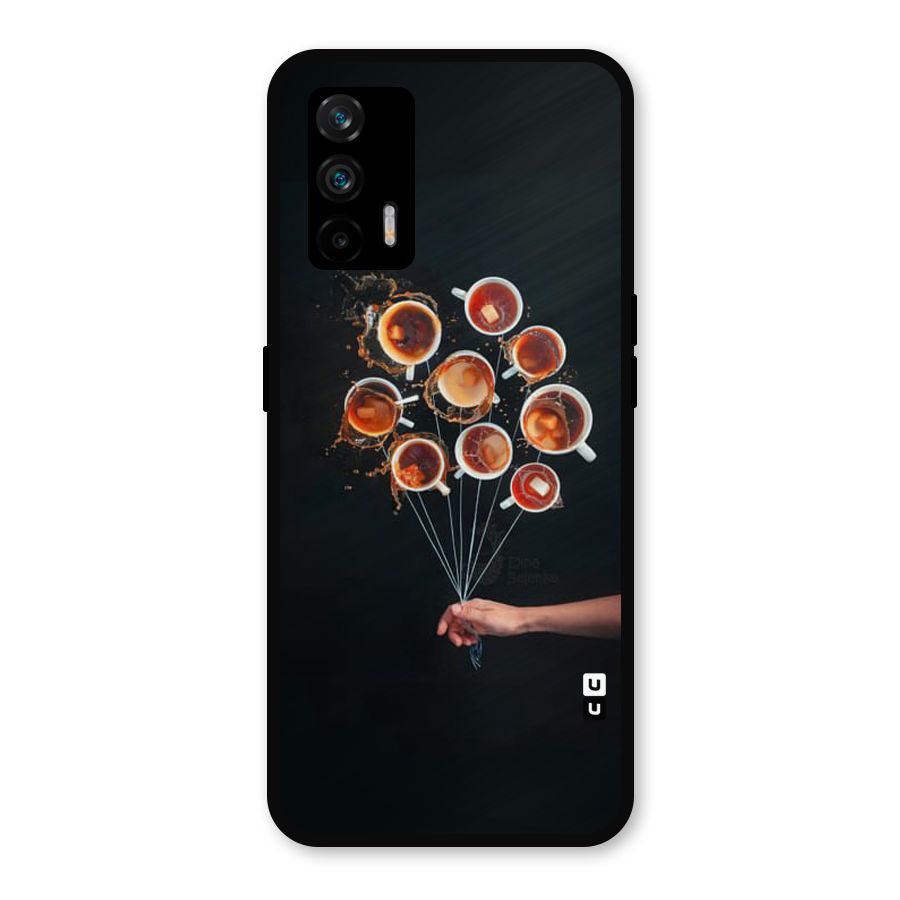Coffee Balloon Metal Back Case for Realme GT 5G